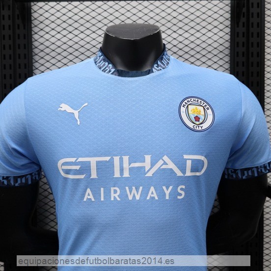 Nuevo 1ª Jugadores Camiseta Manchester City 24/25 Azul Baratas